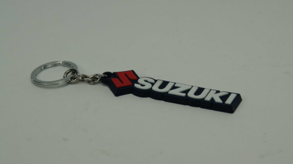 Blue and white key chain