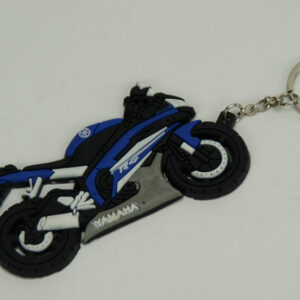 Blue motorcycle key chain