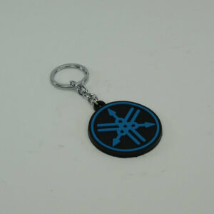 Blue circle key chain