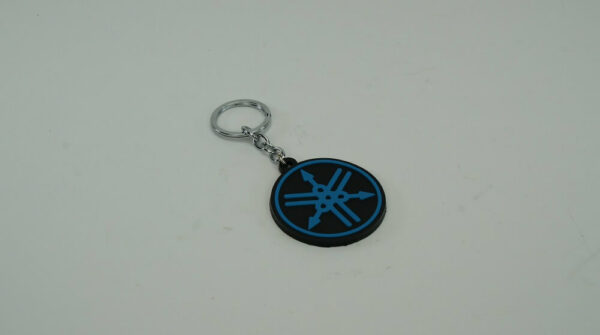 Blue circle key chain