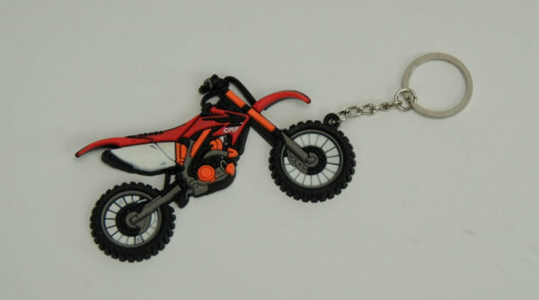 Red Dirt Bike Key Chain