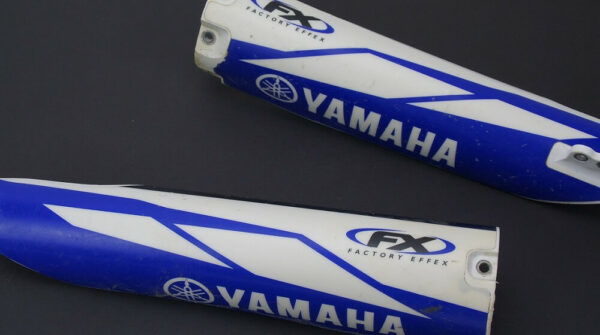 Fork Guars, OEM White w/ factory effex graphics for Yamaha YZ 250 F - Image 2
